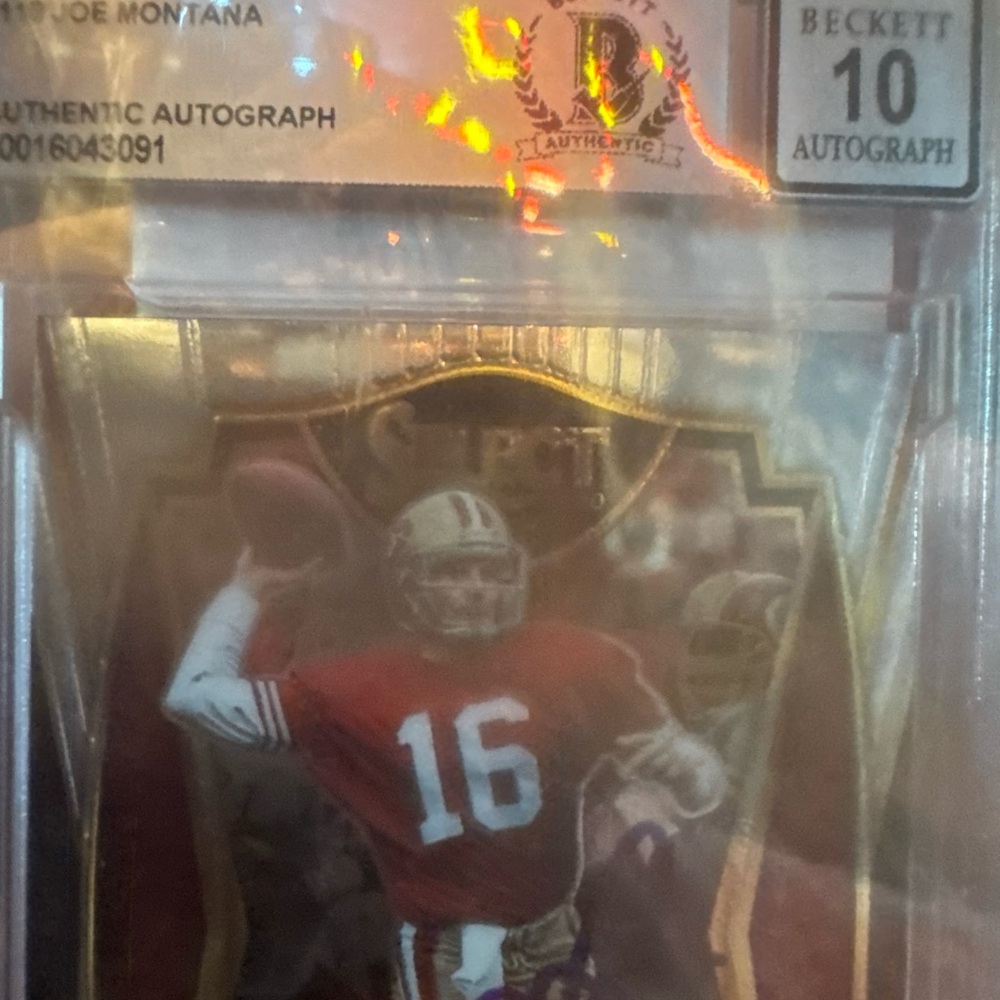 Joe Montana Autographed Card - Red